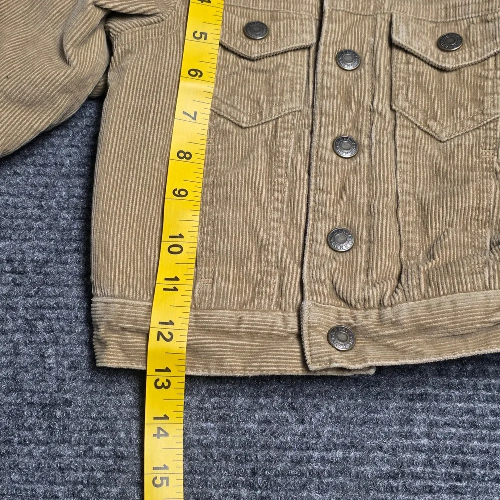 Old Navy Corduroy Sherpa Lined Trucker Jacket‎ Boy's Size 12-18M Tan Button Up